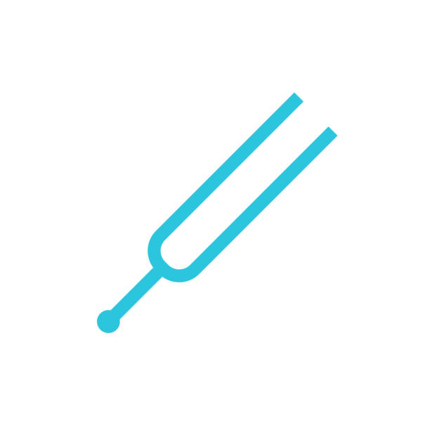 Tuning fork icon. From blue icon set. vector art illustration