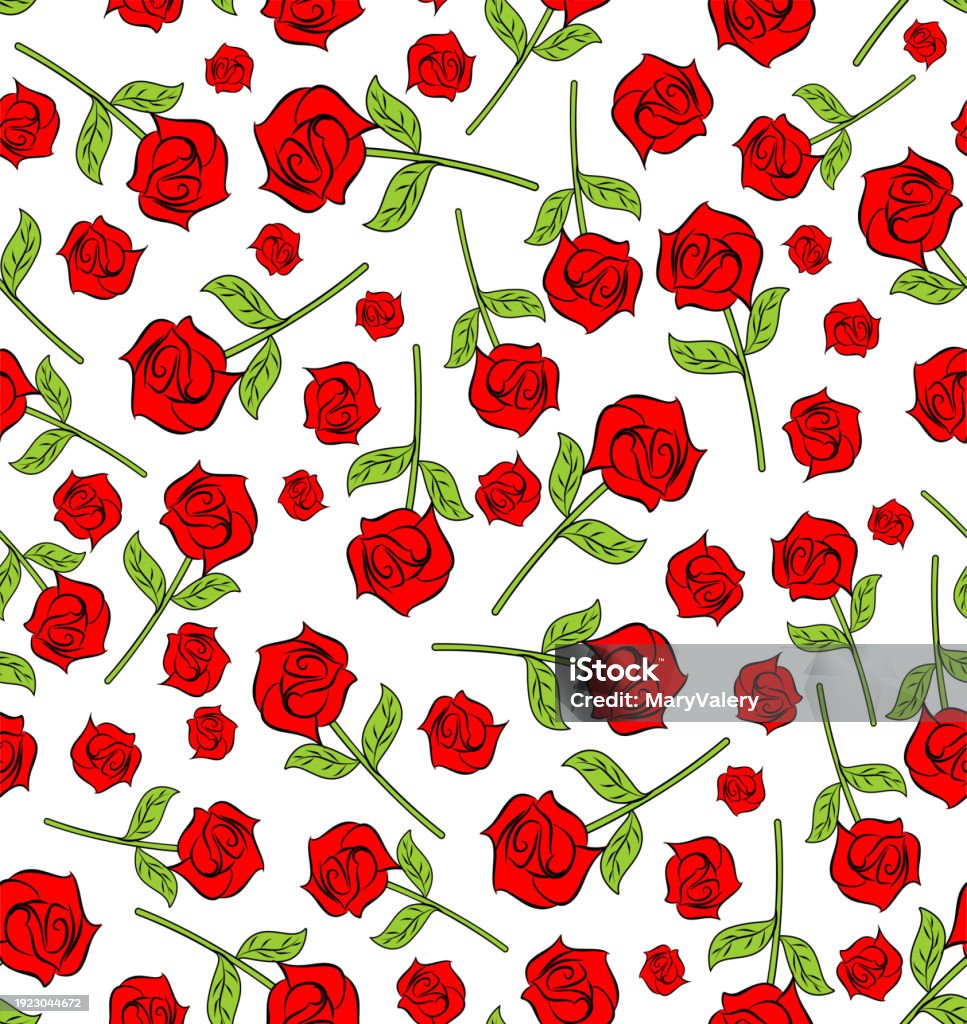 Rose X Pattern Rose Pattern Seamless Roses Background Flower Texture Stock ...