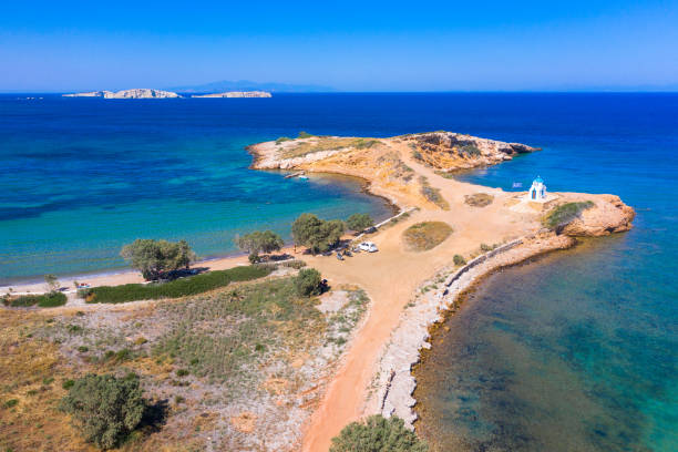 istock Tourkomnima beach on Lipsi island, Greece 1923045184