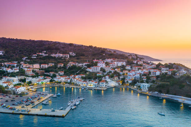 Traditional village of Evdilos, in Ikaria island, Greece Traditional village of Evdilos, in Ikaria island, Greece ikaria island stock pictures, royalty-free photos & images