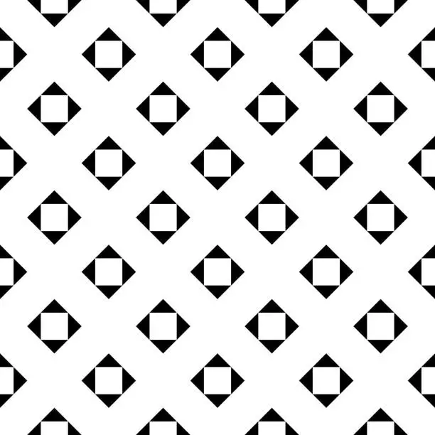 Vector illustration of Triangles ornament. Seamless pattern. Folk wallpaper. Geometric ornate. Ethnical background. Tribal motif. Ethnic image. Geometrical textile print. Digital paper, tiles design, abstract. Vector art.