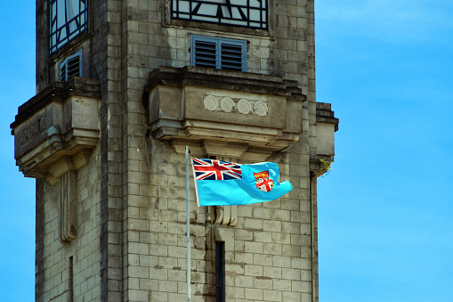 Close-up of the Union Jack, British flag.