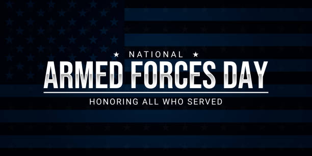 istock National Armed Forces Day with beautiful American flag in the background. Honoring all who served. Celebration background for Armed Forces Day. Creative Card for Armed Forces Day 1923125311