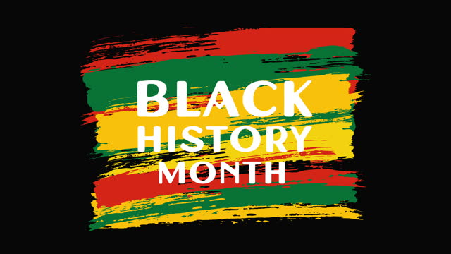 Black History Month watercolor, banner, card, background design. 4k