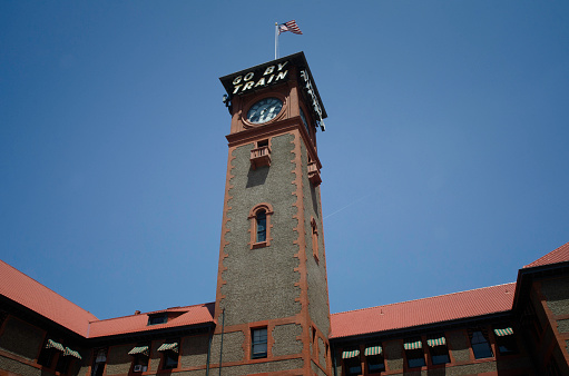 Portland, OR, USA  June 4, 2014: Exterior of Union Station in Portland, OR.