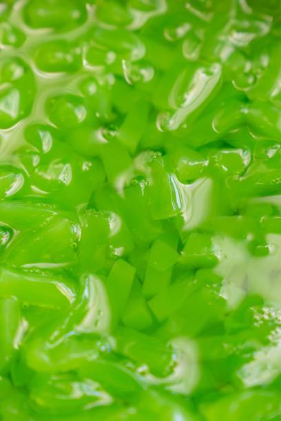 istock Green apple flavored jellies for bubble tea drink 1923201725