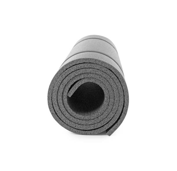 istock One grey yoga mat isolated on white 1923263532