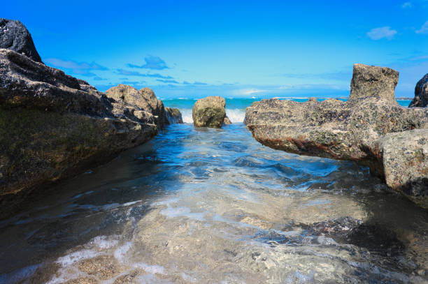 blue ocean and sky in hawaii