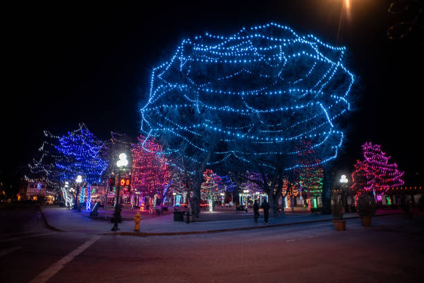Santa Fe, New Mexico Square in lights