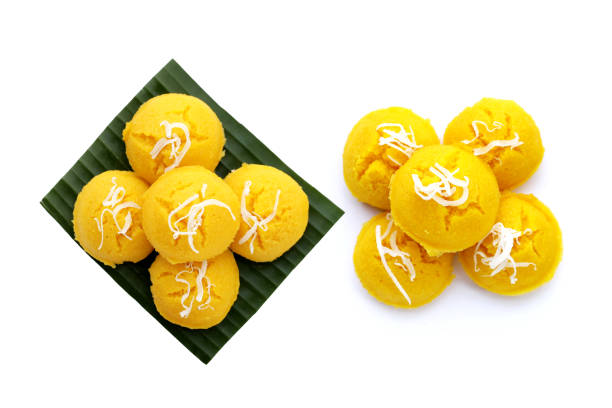 istock Toddy palm cake. Khanom Tarn (Thai dessert) 1923393390