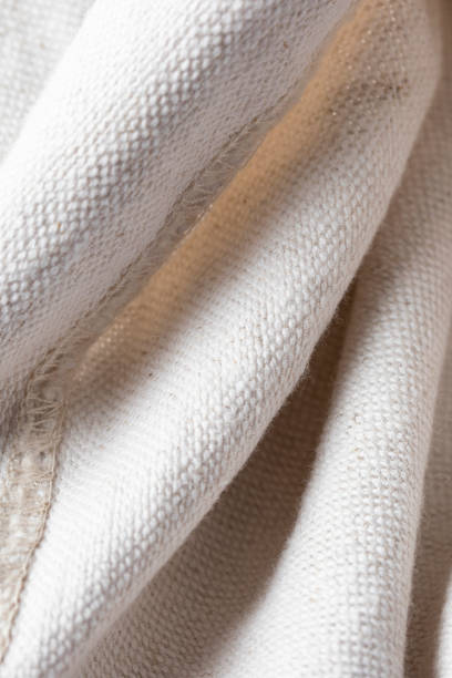 istock Pure linen cloth texture, natural linen fabric surface 1923401707