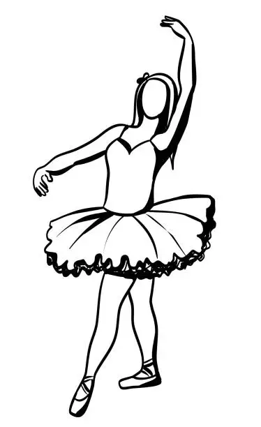 Vector illustration of TeenageBallerina