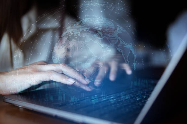 istock Concept of technology global data network connection business global online connection high speed internet. 1923494806