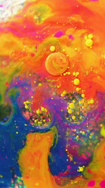 istock Liquid paint background color bubbles glitter 1923506982