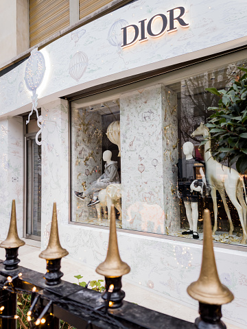 France, Paris, January 09, 2024 - Dior designer fashion store. luxury brand