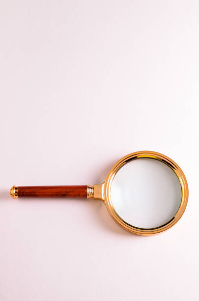Vintage Magnify Glass Loupe on a White Background