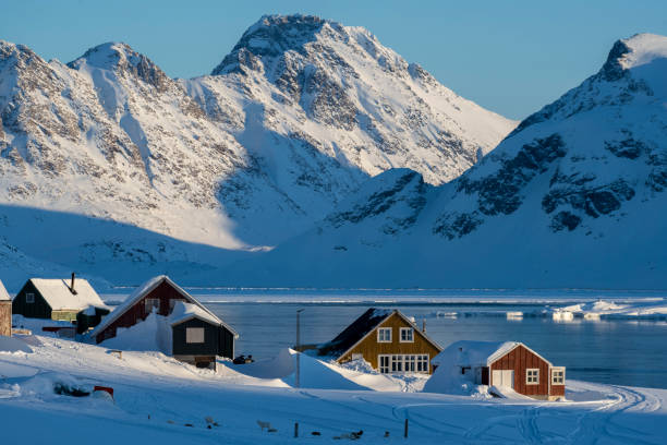 istock Colourful village in winter 1923649411