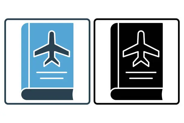 Vector illustration of tourist guide icon. icon related to information for travelers. solid icon style. element illustration