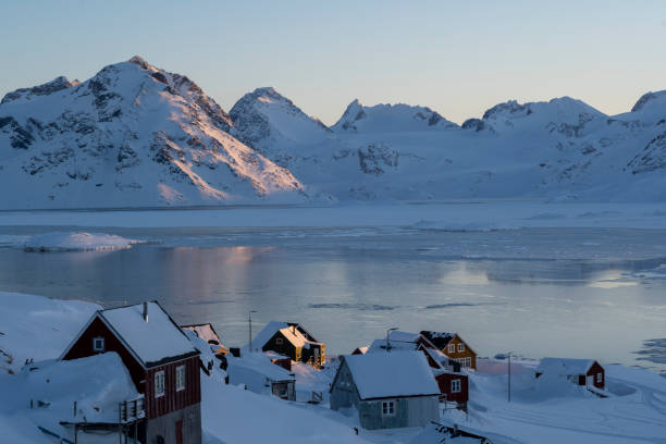 istock Colourful village in winter 1923658142