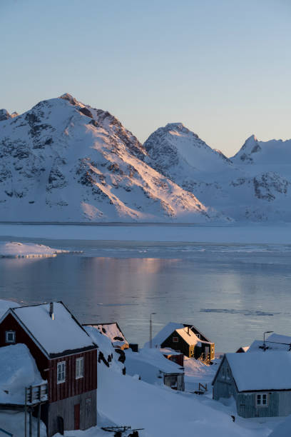 istock Colourful village in winter 1923659704