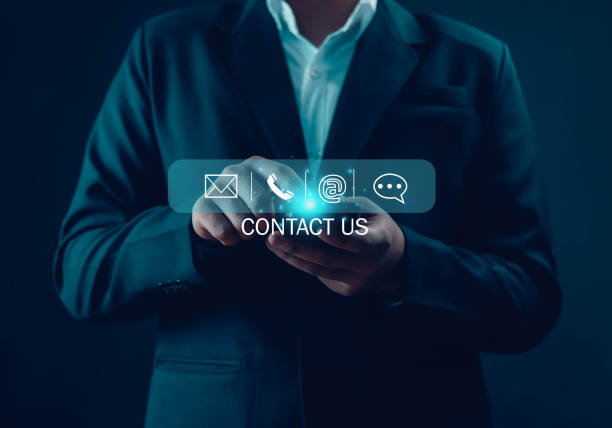 istock Contact icon, virtual screen, contact us or connect hotline. 1923770542