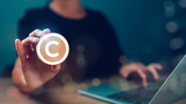 istock Copyright concept, author rights, and patented intellectual property.  trademark license, and Creation ownership against piracy crime. 1923832143