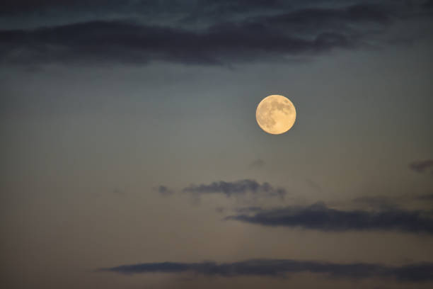 istock Nocturnal scene with full moon in a twilight sky 1923851621