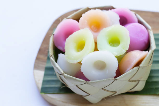istock Floral rice cakes (Kanom Nam Dok Mai) Thai dessert 1923887896
