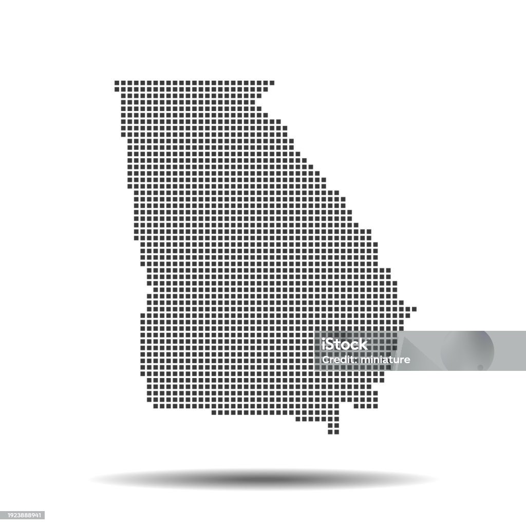 Georgia Map Stock Illustration - Download Image Now - Abstract