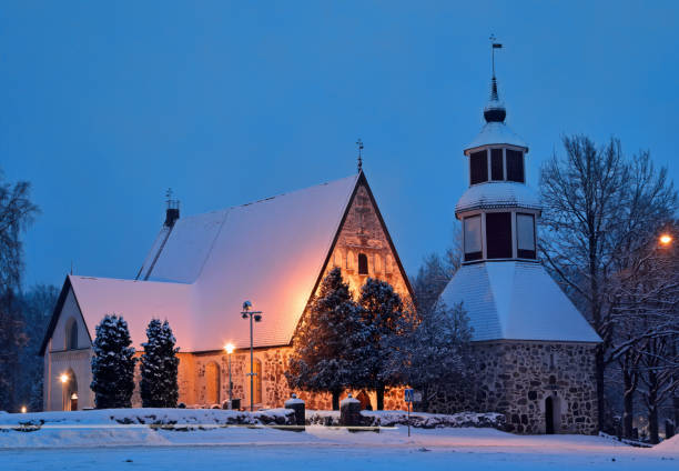 istock A medieval church in blue 1924016057