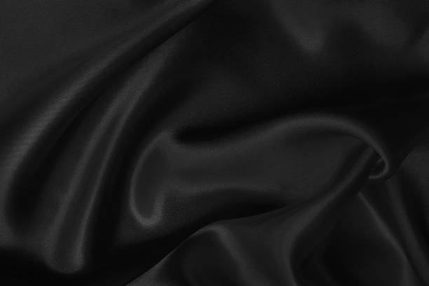 istock Black grey fabric texture background, detail of silk or linen pattern. 1924033835