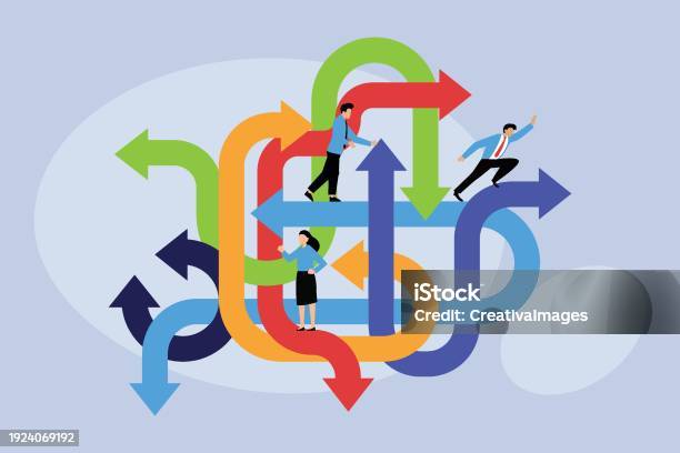 Decisions Many Options Decision Making Process With Many Solution Path Choices Stock ...