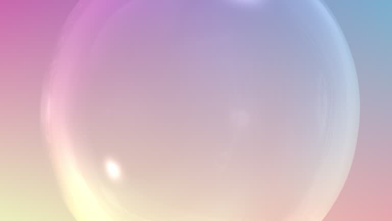 Transparent bubble rainbow pastel background
