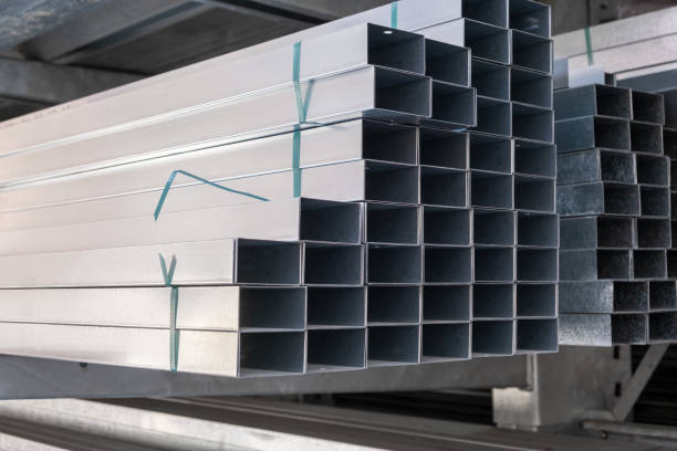 istock Stack of Building Material Aluminum Profile For Drywall At The Construction Work Site. For construction support  frame for plasterboard, gypsum board, plasterboard fastening 1924117622