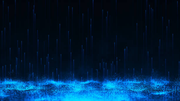 Free Stock Photo of Abstract blue light trails on dark background ...