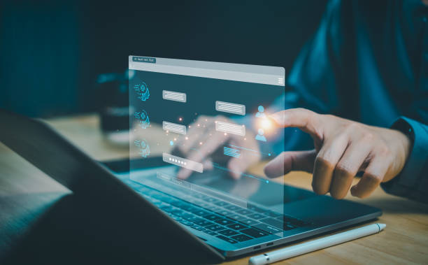 istock AI technology, business people use laptops to operate Ai chat 1924129773