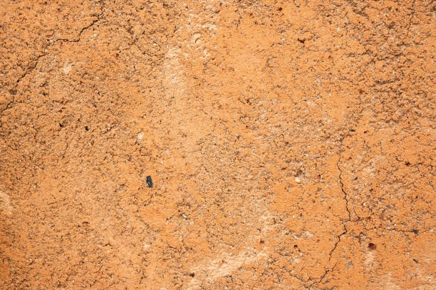 istock Full frame shot of an earthen wall texture of clay house structure. 1924132926