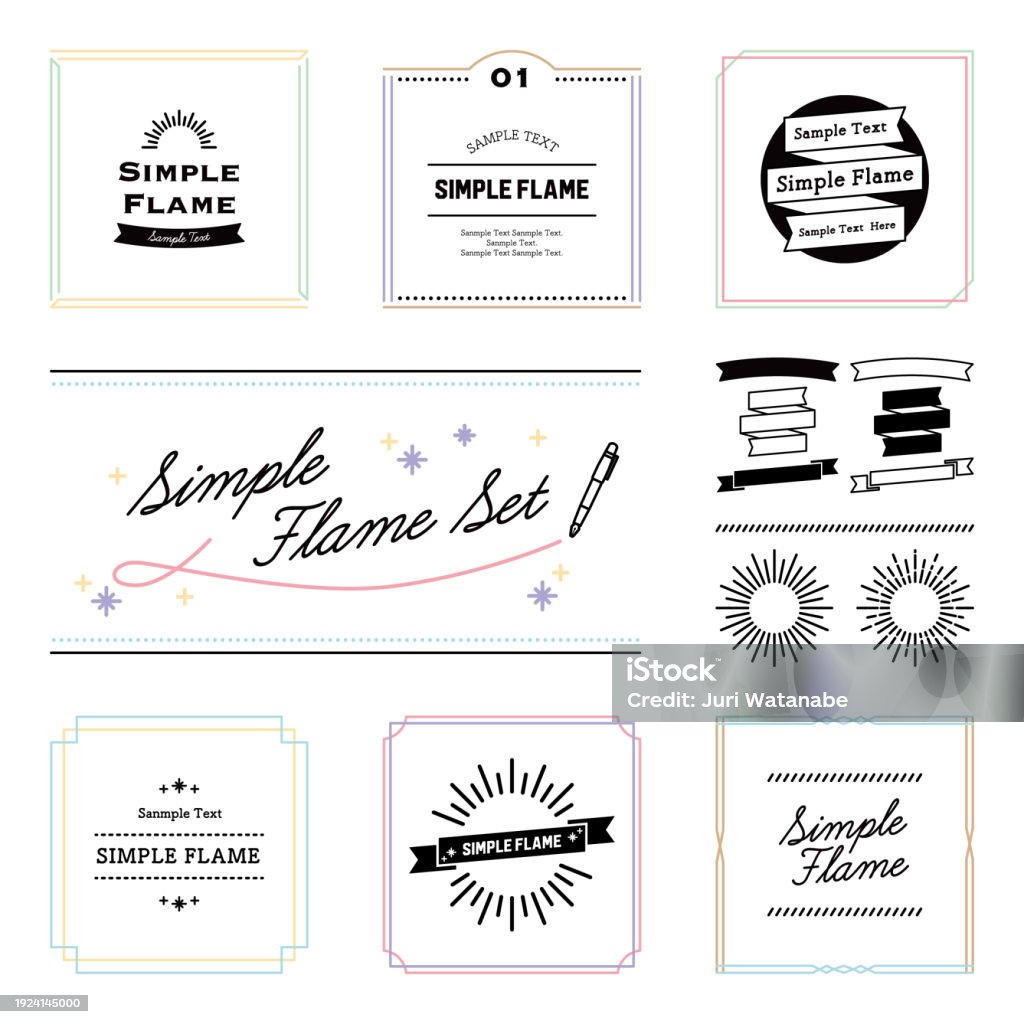 Simple Frame For Program Design Simple Design Frame Set Stock Illustration - Download Image Now ...