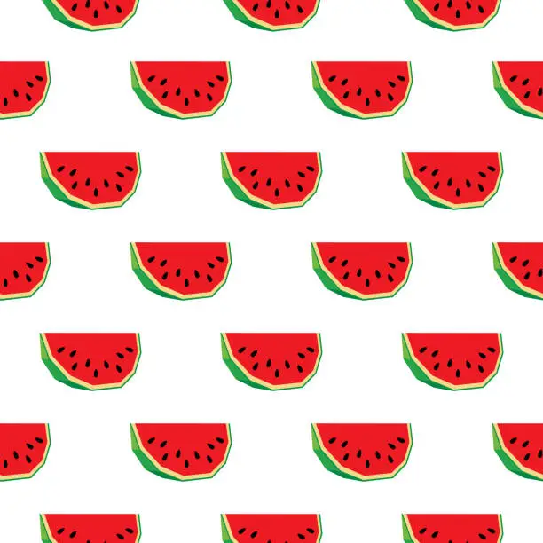 Vector illustration of Graphic Watermelon Seamless Pattern