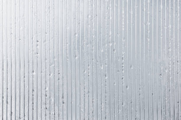 istock Polycarbonate, transparent greenhouse wall structure with water drops 1924153997