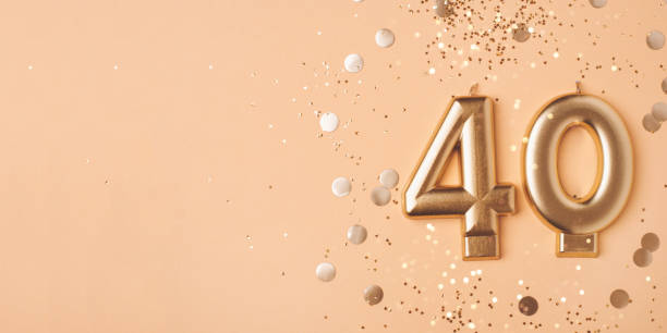 istock 40 years celebration. Greeting banner. 1924159297