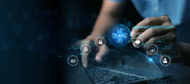 istock Chat with AI or Artificial Intelligence. Young businessman chatting with a smart AI or artificial intelligence using an artificial intelligence chatbot developed by OpenAI. 1924176980