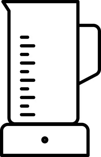Vector illustration of Coffee Maker Outline vector illustration icon