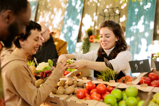 istock Diverse couple tasting organic bio apples 1924238640
