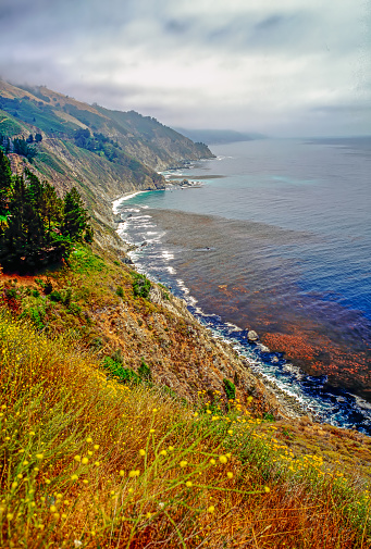 Pacific Coast at Big Sur in California