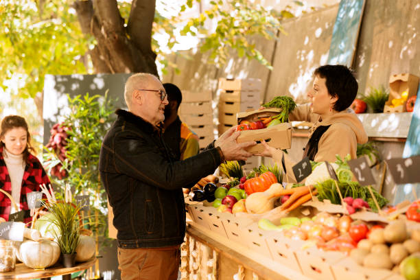 istock Senior man buying natural farm items 1924270832