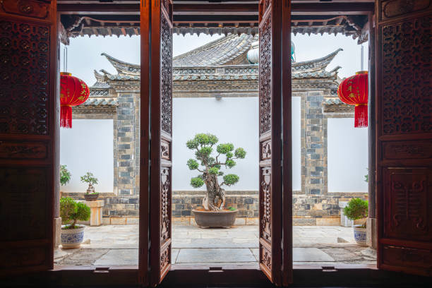 istock Chinese style courtyard door 1924272459
