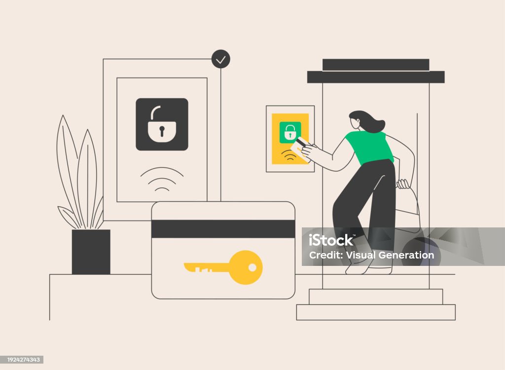 Access Control Line Drawing Access Control System Abstract Concept Vector Illustration Stock ...