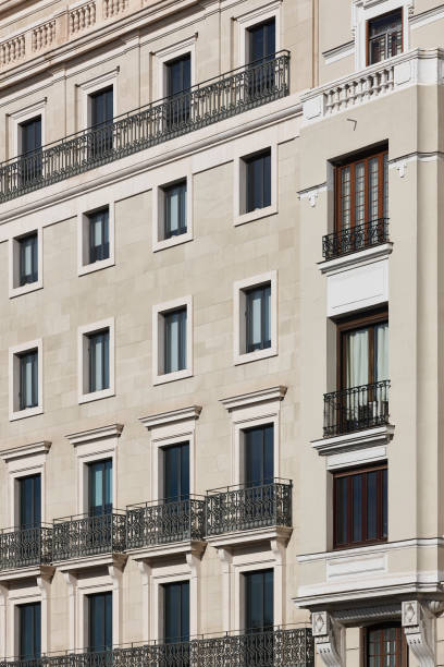 istock Traditional building facade. Downtown in Madrid. Classic style. Spain 1924286874