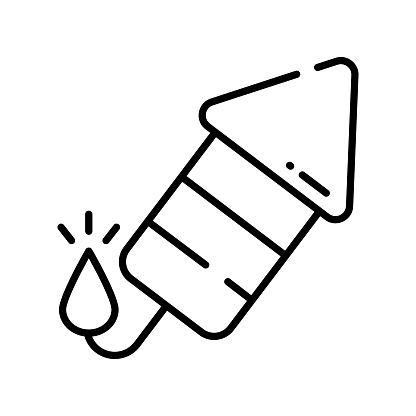 Icon of rocket firecracker, modern vector of banger